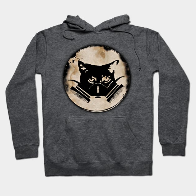 Gas Mask Cat Hoodie by Courage2B